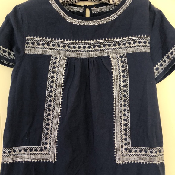 Vintage Blue Jean Dress with Embroidered detail, size S/M - Picture 1 of 8